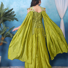 Mahendi-Colored Ethnic Ensemble Indo Western