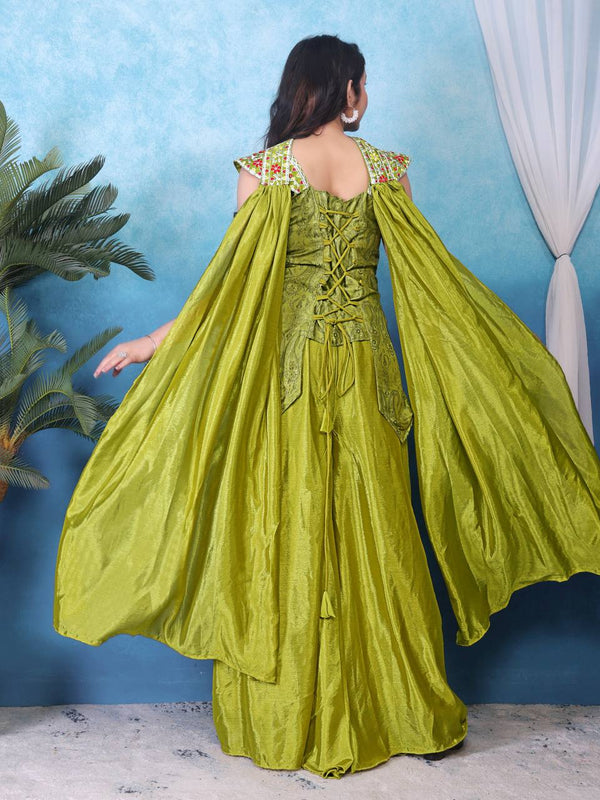 Mahendi-Colored Ethnic Ensemble Indo Western