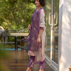 Floral Embroidered Tissue Silk Dresses