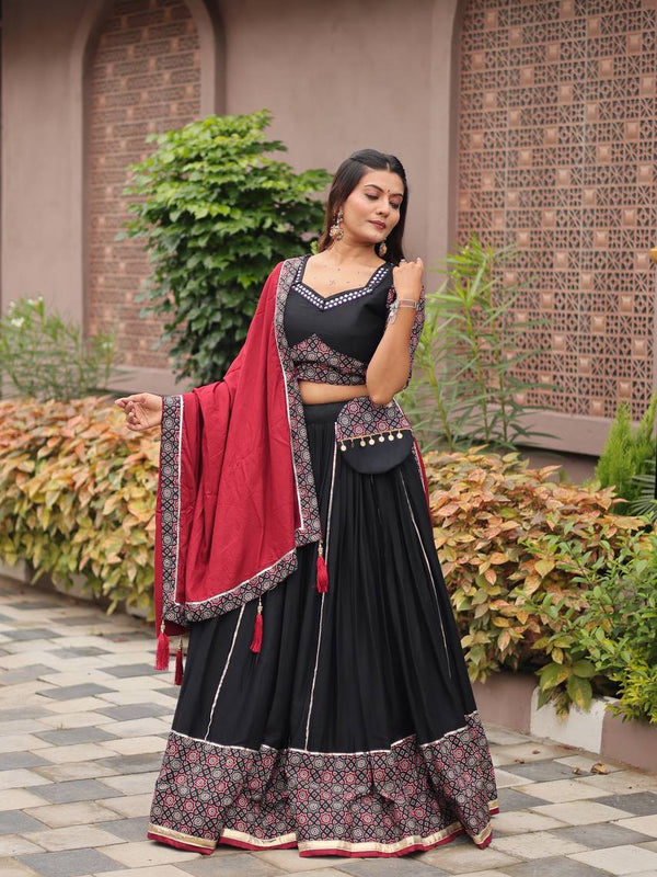 Ajrakh Print Lehenga