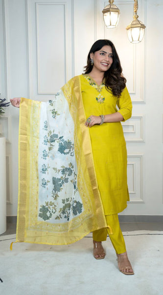 Roman Silk Dresses with Chanderi Dupatta