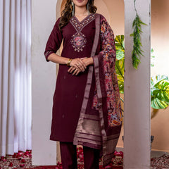 Marina Viscose Silk Embroidered Dresses