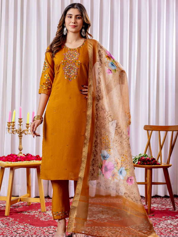 Viscose Silk Embroidered Dresses