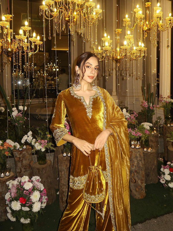 New Launch Velvet Embroidery Dresses