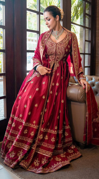 Designer Chinon Silk Lehenga