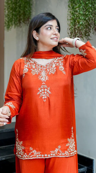 Luxury Mul Chanderi Festive Indo Western