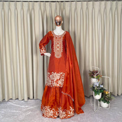 Designer Top with Sarara Indo Western