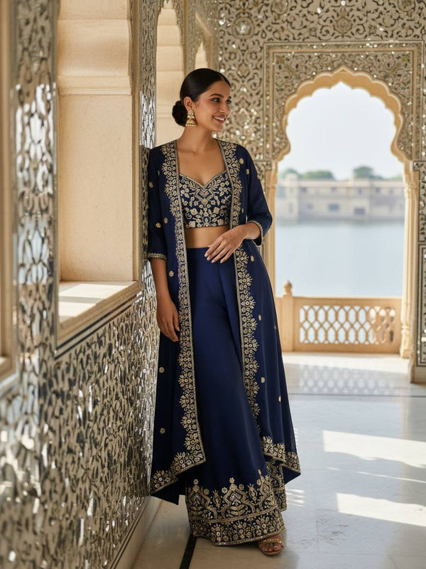 Premium Festive Shrug Style Plazo Indo Western