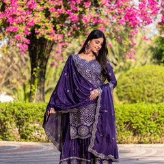 Sequence Embroidery Work Lehenga