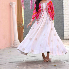 Sequin Embroidery Koti Set Indo Western