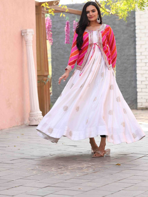 Sequin Embroidery Koti Set Indo Western