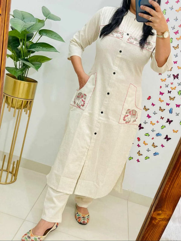 Office Wear Embroidery  Co-Ord Sets