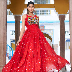 Gamathi with Real Mirror Work Lehenga