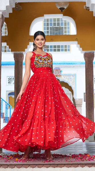 Gamathi with Real Mirror Work Lehenga
