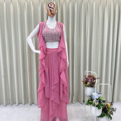 Three-Piece Handwork Indo Western