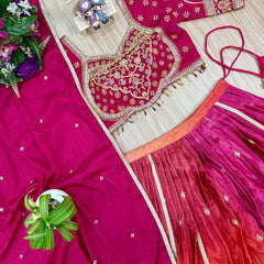 Trending Chinon Embroidered Lehenga
