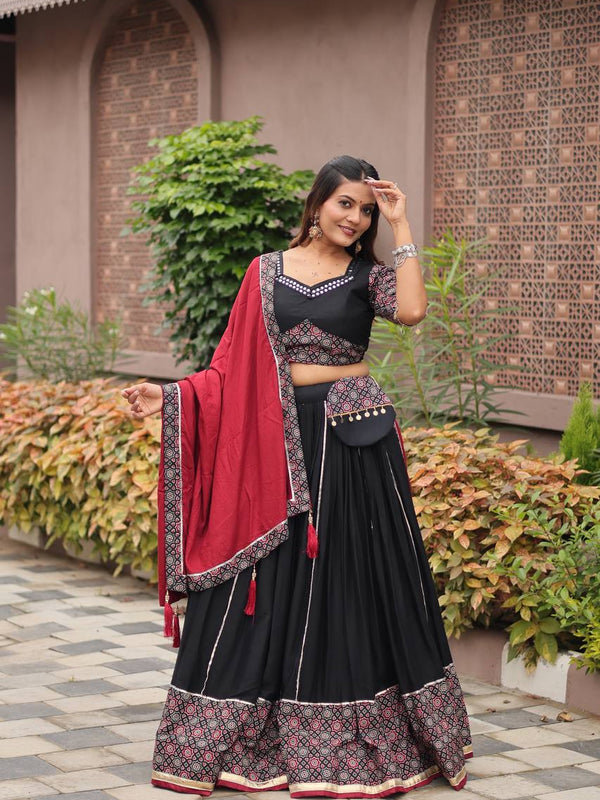 Ajrakh Print Lehenga