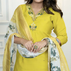 Roman Silk Dresses with Chanderi Dupatta