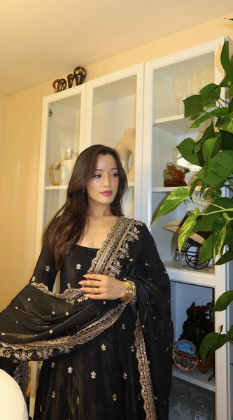 Heavy Flair Georgette Gown Lehenga