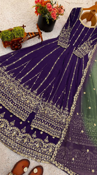 Heavy Sequence Work Lehenga