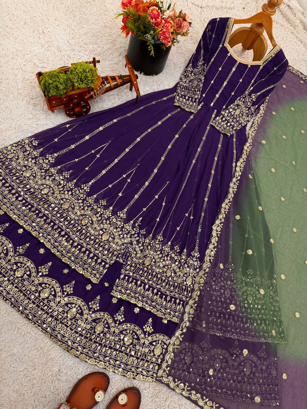 Heavy Sequence Work Lehenga