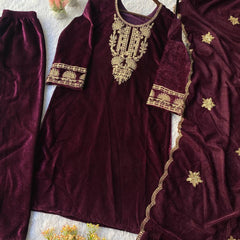 Festive Velvet Plazzo DRESSES