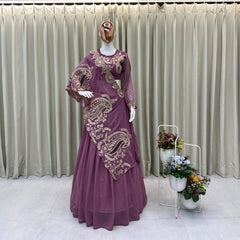 Stylish Blouse & Shrug Lehenga