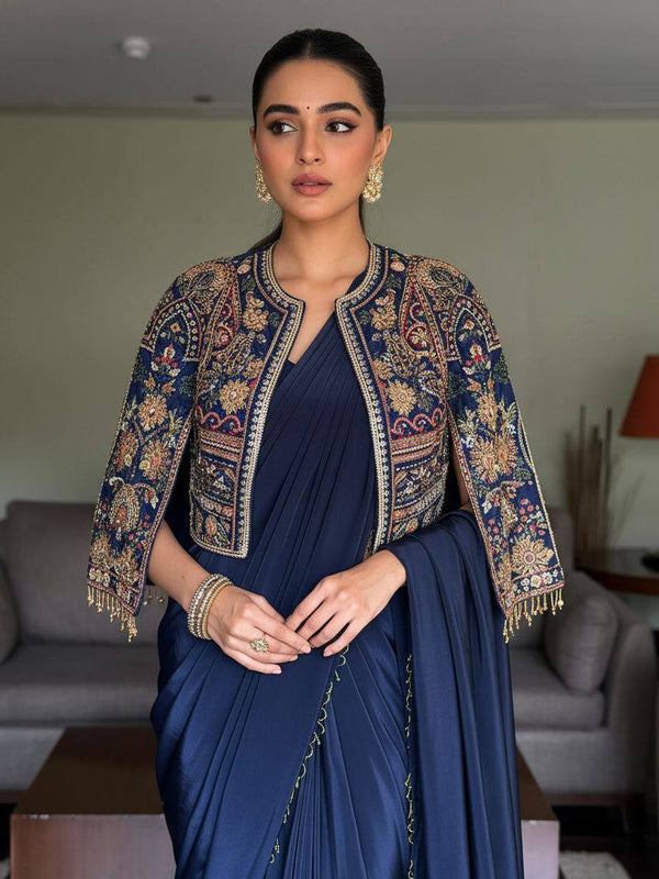 Luxury Chinon Partywear Saree