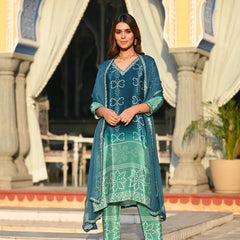 Bandhani Printed Dresses Set with Dupatta