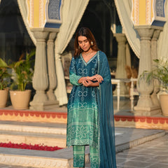 Bandhani Printed Dresses Set with Dupatta
